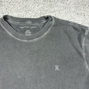 American Eagle Shirt Mens Medium Crewneck Tee Casual Lived In Gray Standard Fit